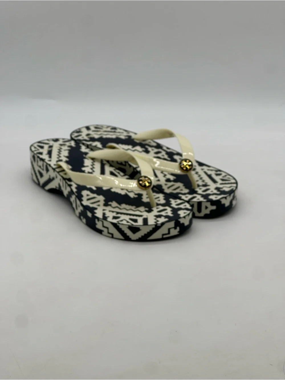 Tory Burch Wedge Flip-Flops. Size 9